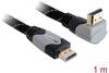 Delock HDMI Anschlusskabel HDMI-A Stecker, HDMI-A Stecker 1.00 m Schwarz 82993 4K UHD, vergoldete Steckkontakte HDMI-Kabel