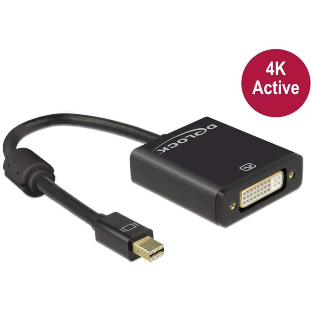 DeLOCK Displayport Adapter Delock mini DP -> DVI(24+5) 4K Aktiv (62603)