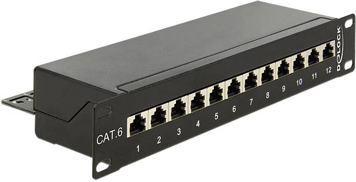 Delock 103 Patchpanel 12 Port Cat.6 schw