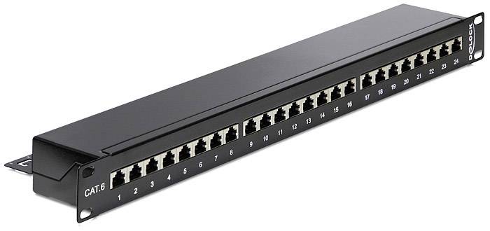 Delock 193 Patchpanel 24 Port Cat.6 schw