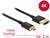 HDMI-Kabel mit 2 m Länge, unterstützt 4K-Auflösung. Schwarzes Kabel mit goldenen Steckern und Metallgehäuse.