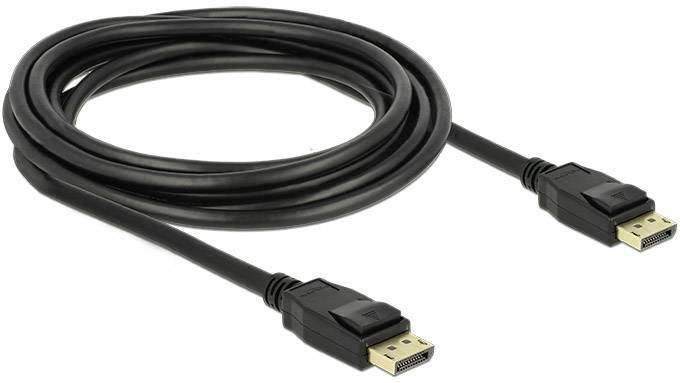 Delock DisplayPort Anschlusskabel DisplayPort Stecker, DisplayPort Stecker 3.00 m Schwarz 83807 vergoldete Steckkontakte