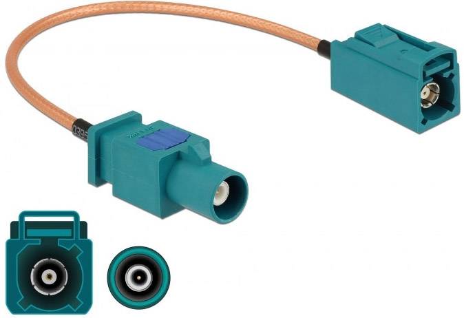 Delock WLAN-Antennen Anschlusskabel [1x Fakra-Stecker - 1x Fakra-Buchse] 20.00 cm Mehrfarbig-0