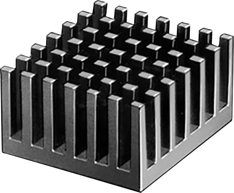 Kühlkörper Alu Aluminium Selbstklebend schwarz 35x35x10 mm 1 Stück 