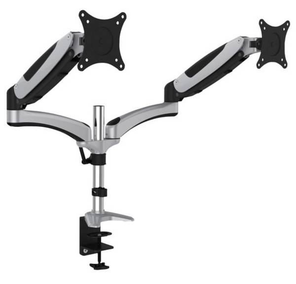 Digitus DA-90353 Monitor-Tischhalterung 2 Display(s) 25,4 cm (10") - 68,6 cm (27") Schwarz Neigbar, Schwenkbar, Rotierbar