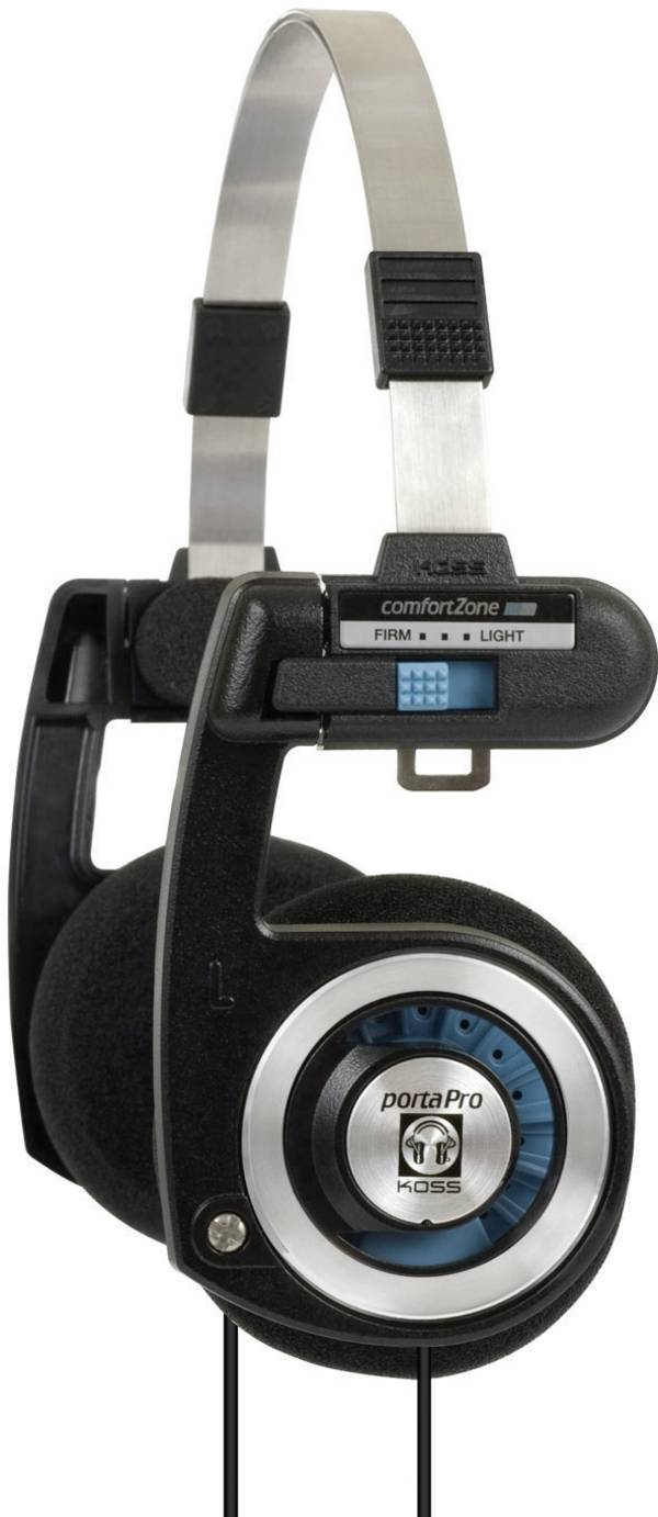 KOSS PORTA PRO CLASSIC On Ear Kopfhörer kabelgebunden Stereo Schwarz, Silber Leichtbügel HiFi