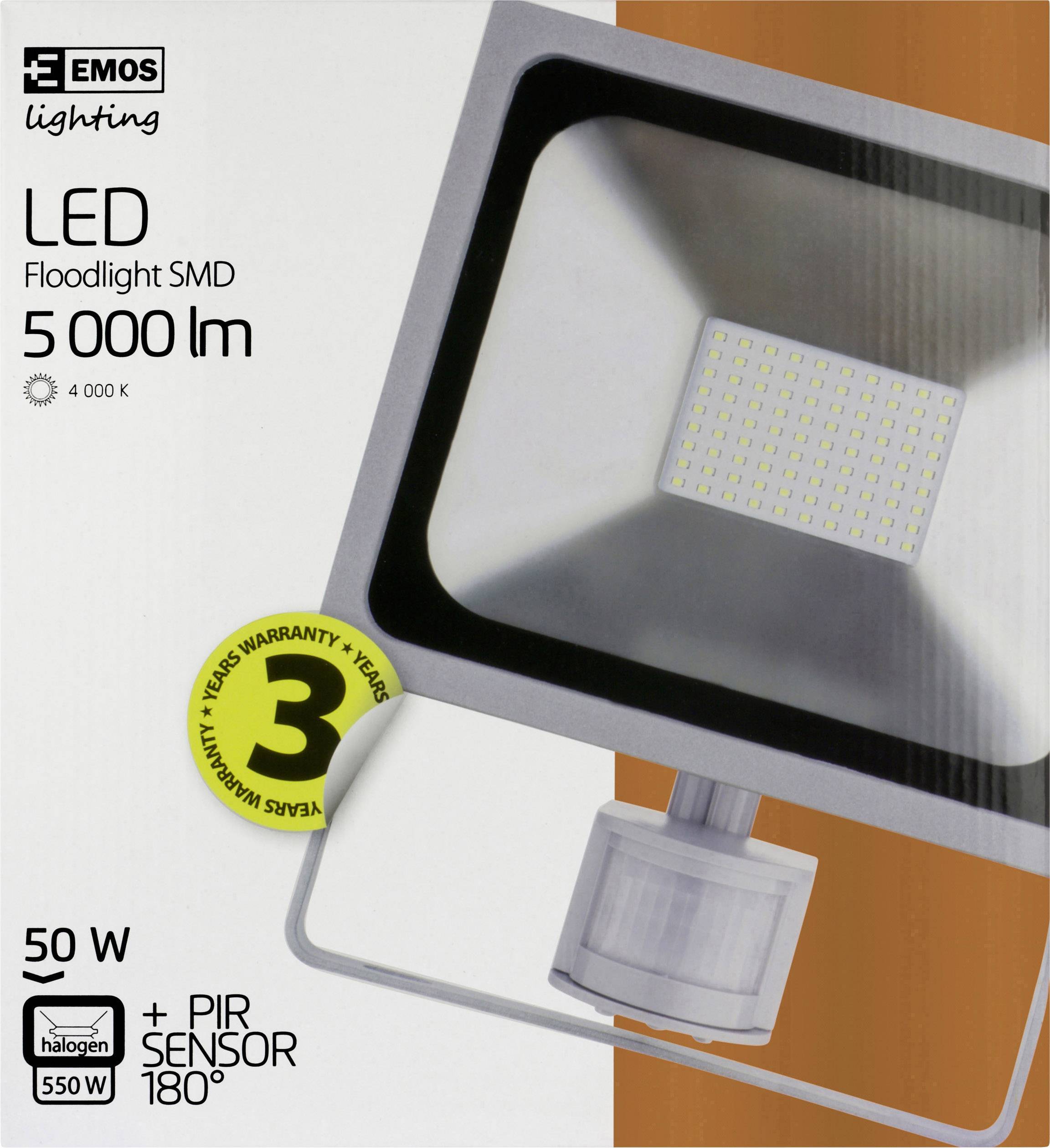 Emos Profi 850EMPR40WZS2740 LED-Außenstrahler mit Bewegungsmelder 50 W Neutralweiß-10