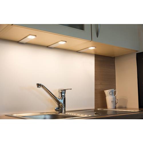 Thumbnail - Heitronic Cortina LED-Unterbauleuchte 3er Set LED LED fest eingebaut 7.2 W Warmweiß, Neutralweiß, Tageslichtweiß Silber