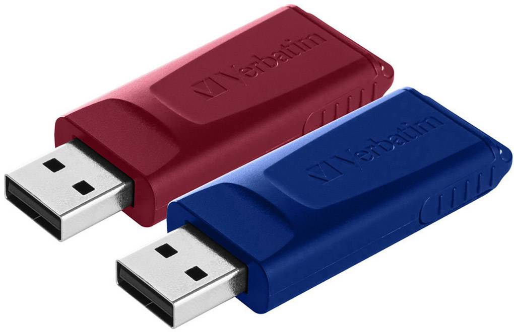 Slider USB-Stick 32 GB Rot, Blau 49327 USB 2.0