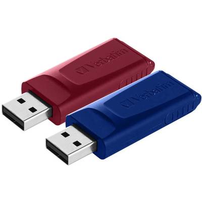 Verbatim Slider USB-Stick 32 GB Rot, Blau 49327 USB 2.0