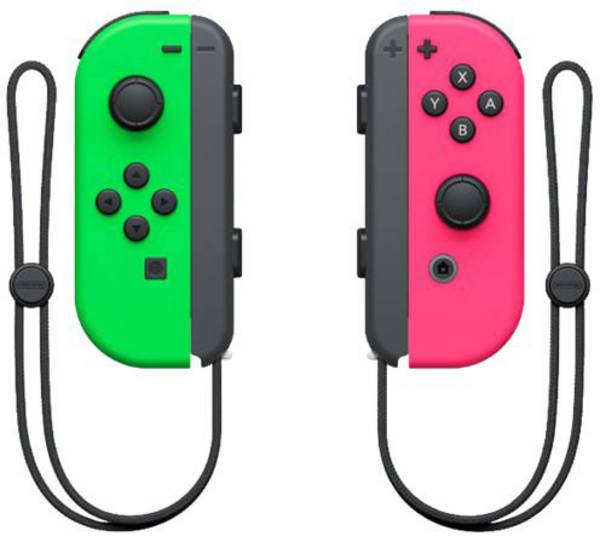 NINTENDO Joy-Con(Left & Right) - Game Pad - kabellos - Neongrün, Neon Pink (Packung mit 2)