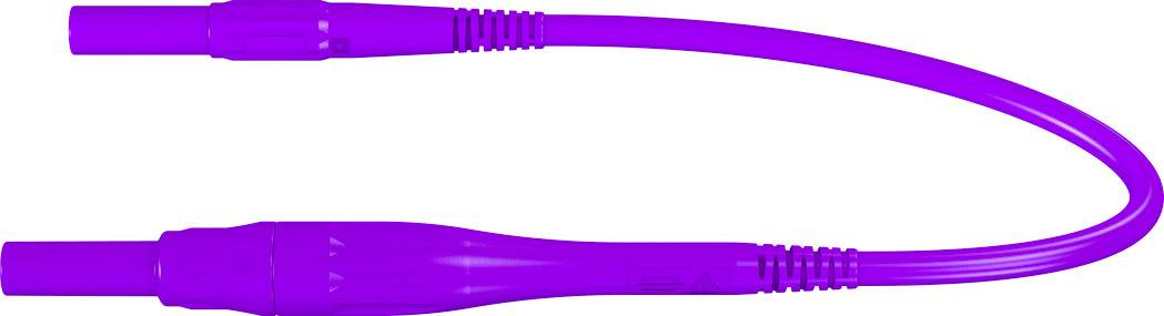 STÄUBLI XSMF-419 Messleitung [Lamellenstecker 4 mm - Lamellenstecker 4 mm] 100 cm Violett