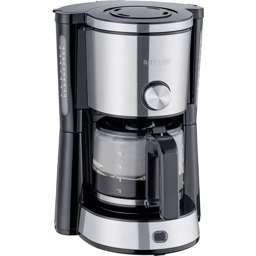 Severin KA 4825 TYPE SWITCH Kaffeemaschine Edelstahl, Schwarz Fassungsvermögen Tassen=10 Glaskanne