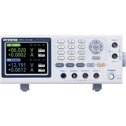 GW Instek PPH-1510D Labornetzgerät, einstellbar 0 - 15 V 0 - 5 A 45 W, 36 W GPIB, LAN, USB programmierbar, OVP Anzahl Au...
