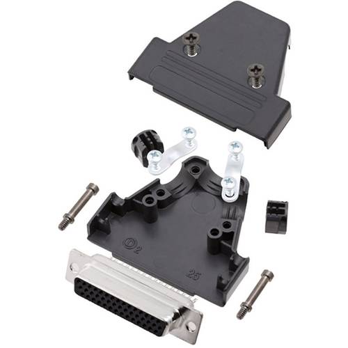 encitech TRI-P-25-HDS44-K 6355-0068-13 D-SUB Gehäuse Polzahl: 44 Kunststoff Schwarz 1 St.