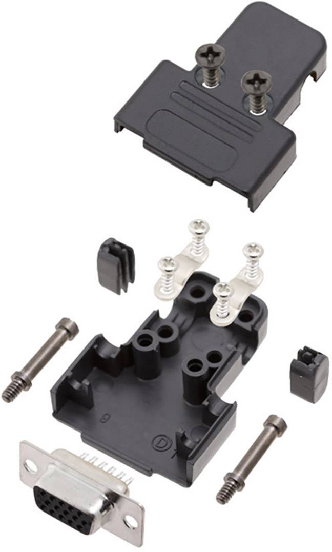 encitech TRI-P-09-HDS15-K 6355-0068-11 D-SUB Gehäuse Polzahl: 15 Kunststoff Schwarz 1 St.