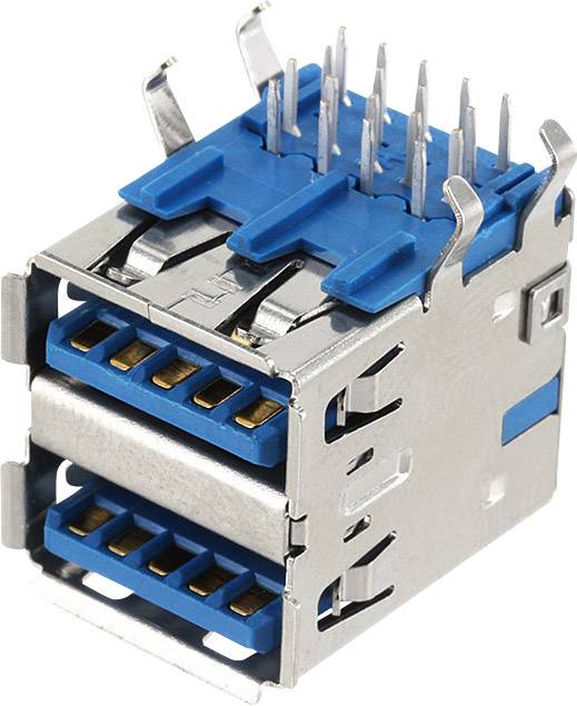 ECON USB Steckverbinder Buchse, Einbau horizontal 2 Ports econ connect Inhalt: 1 St.