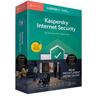 Kaspersky Internet Security Limited Edition Vollversion, 2 Lizenzen Windows, Android, Mac Antivirus, Sicherheits-Softwar