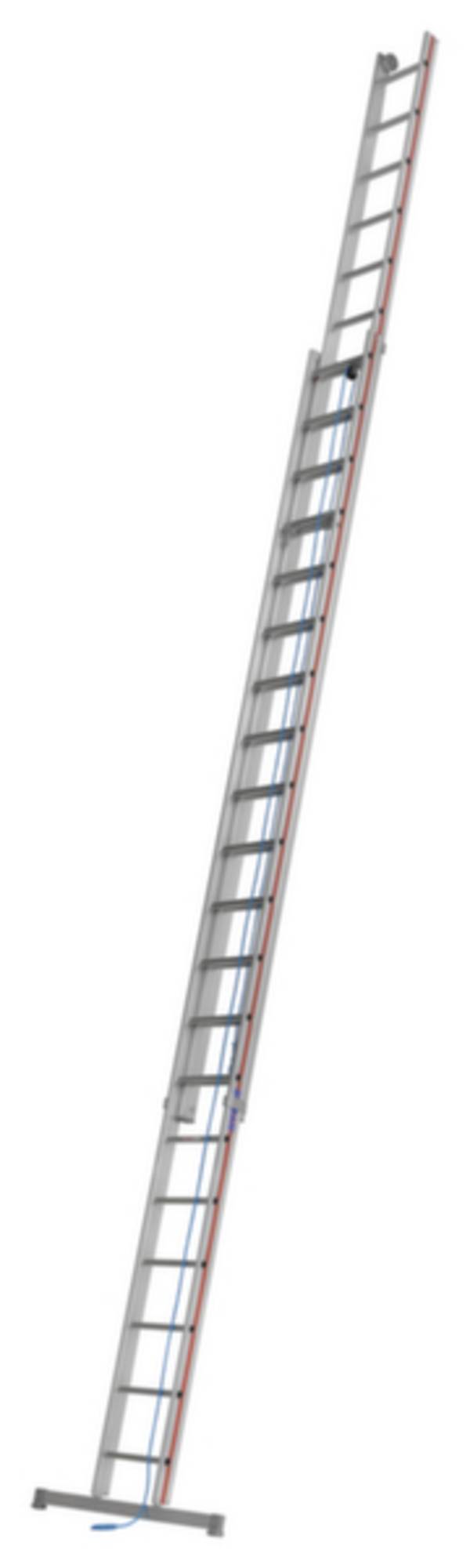 Seilzugleiter, 2-teilig, 2x20 Sprossen, Leiterlänge aus-/eingefahren 9,98/ 5,79