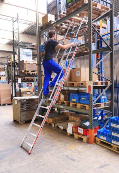 Hymer Einhänge-Schiebeleiter, 2x8 Sprossen, Länge eingef. 2,23 m / ausgef. 3,22 m-2