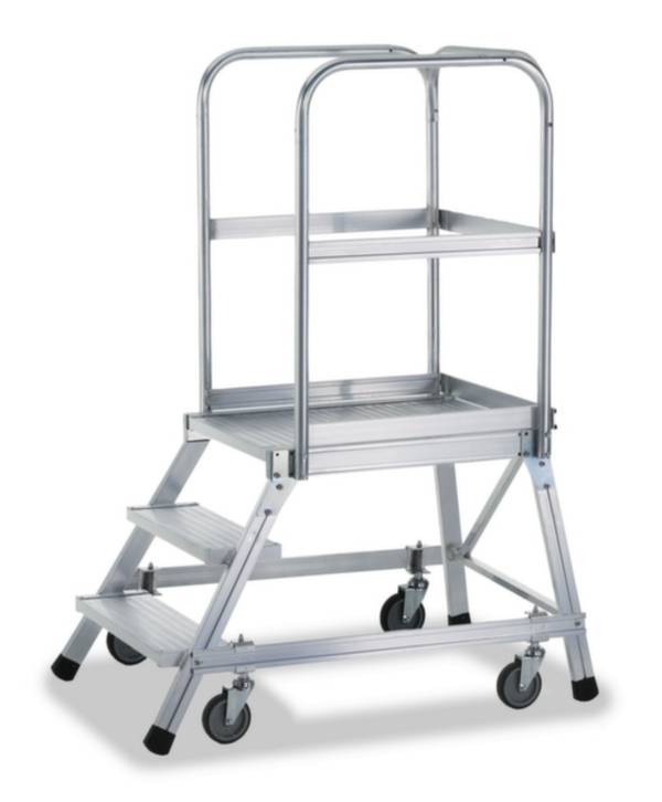 ZARGES  41971 Aluminium Podesttreppe fahrbar   28.5 kg