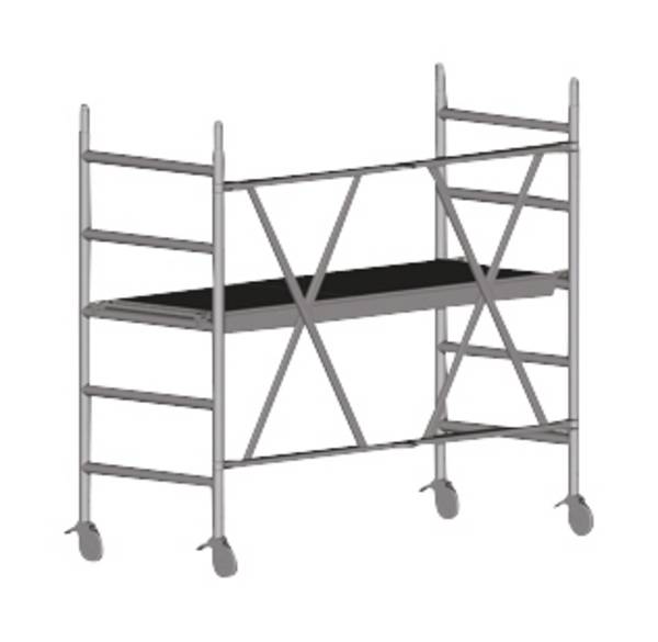 Klappgerüst Compact Master 1T T0,75xB1,80 m Arbeitshöhe 2,95 m - Artikel: 7830612750