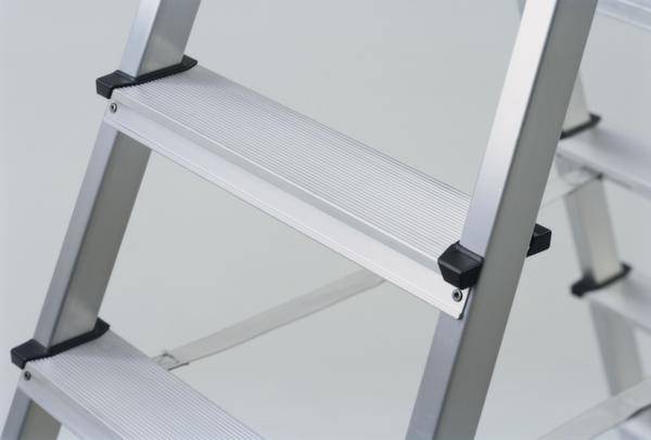 Stufenstehleiter 2x7 Stufen Alu.elox.Gesamt-H.1900mm Stufen genietet ZARGES-1
