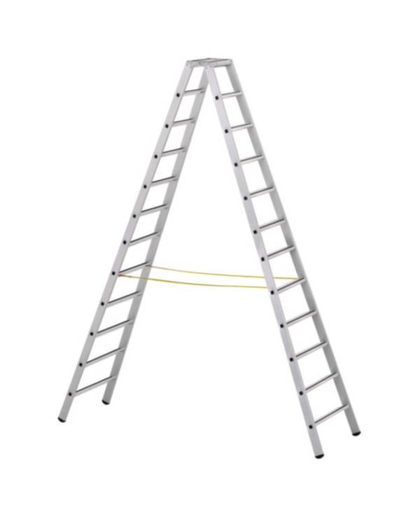 Stufenstehleiter 2x12 Stufen Alu.elox.Gesamt-H.3390mm ZARGES