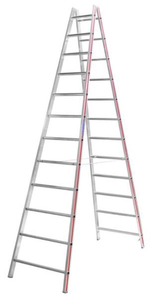 Sprossenstehleiter beids.2x12 Sprossen AH 4,10m-0