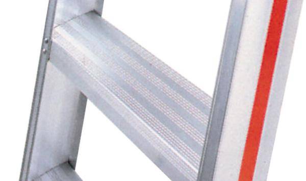Hymer Stufenstehleiter mit vernieteten Leiterschuhen 2x10 Stufen-3