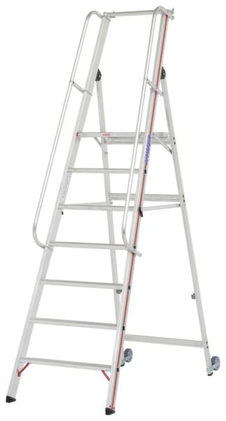 Plattformleiter mit Kipprollen u. Handlauf, klappbar, Podesthöhe ohne Geländer 1-2