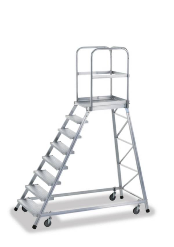 ZARGES  41976 Aluminium Podesttreppe fahrbar   48.6 kg