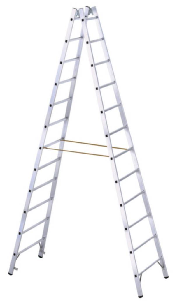 ZARGES  40314 Aluminium Stufen-Stehleiter klappbar  Silber  13.9 kg