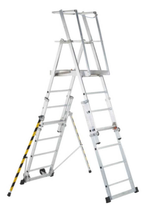 Plattformleiter 9 Sprossen Alu.Plattform L665xB440mm höhenv.ZARGES