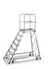 ZARGES 41955 Aluminium Podesttreppe fahrbar 66 kg
