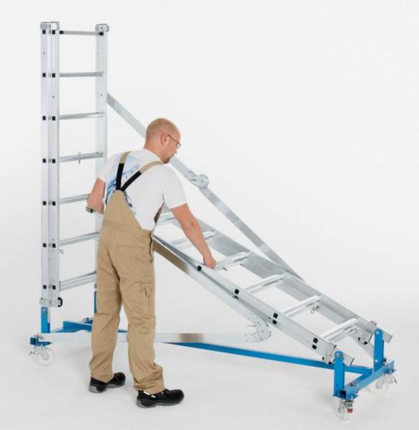 Fahrgerüst Arbeits-B800xL2300mm Alu.Gerüsthöhe 2310-3520mm 2 kN/m²
