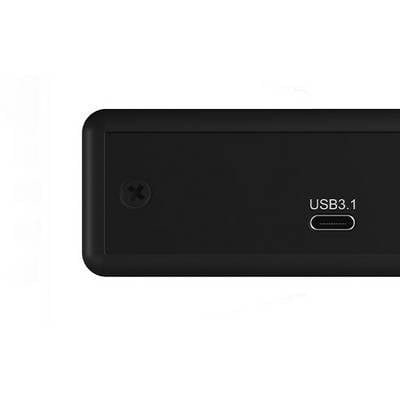Ein schwarzer Rahmen mit einer USB 3.1 Typ-C Anschlussbuchse.
