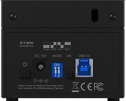 IB-RD3621U3, RAID-System für 2x 3,5" SATA III HDD zu USB 3.0 Host, RAID 0, 1, Large, Single, schwarz-3
