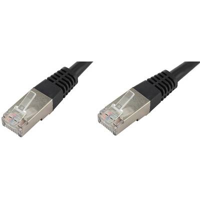Zwei schwarze Ethernet-Kabel mit RJ45-Steckern, parallel zueinander angeordnet.
