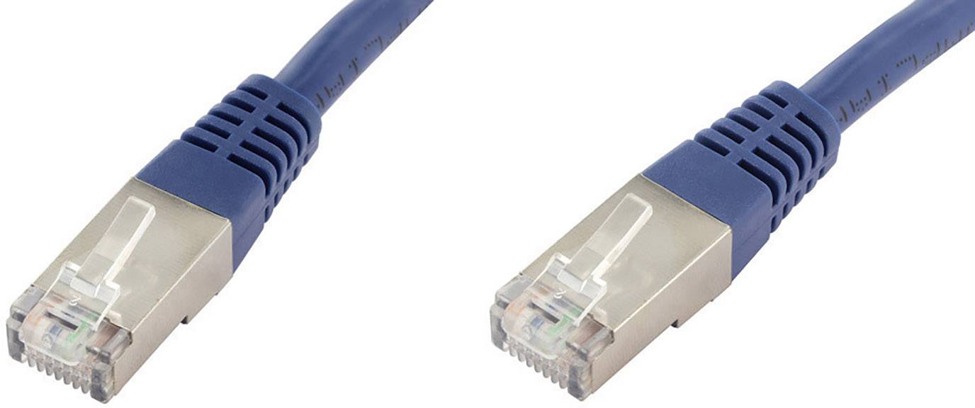 ECON connect RJ45 Netzwerk Anschlusskabel CAT 6 S/FTP 0.50 m Blau Paarschirm