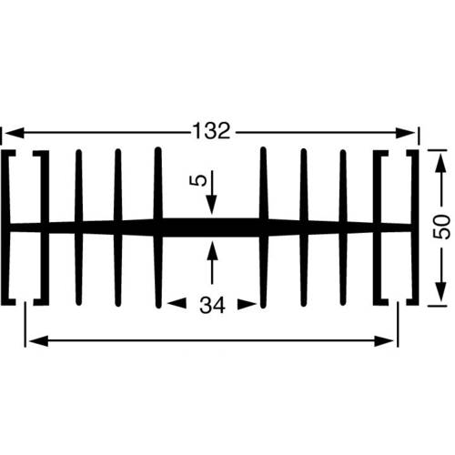 Fischer Elektronik 10019332 SK 148 100 SA Kühlkörper 1.1 K/W (L x B x H) 100 x 132 x 50 mm