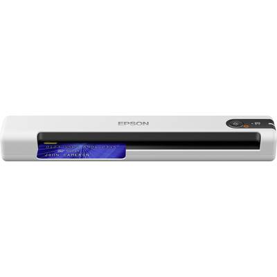 Ein Epson-Kartendrucker druckt eine blaue Karte mit Namen 'John Cameron'. Oben ist das Epson-Logo zu sehen.