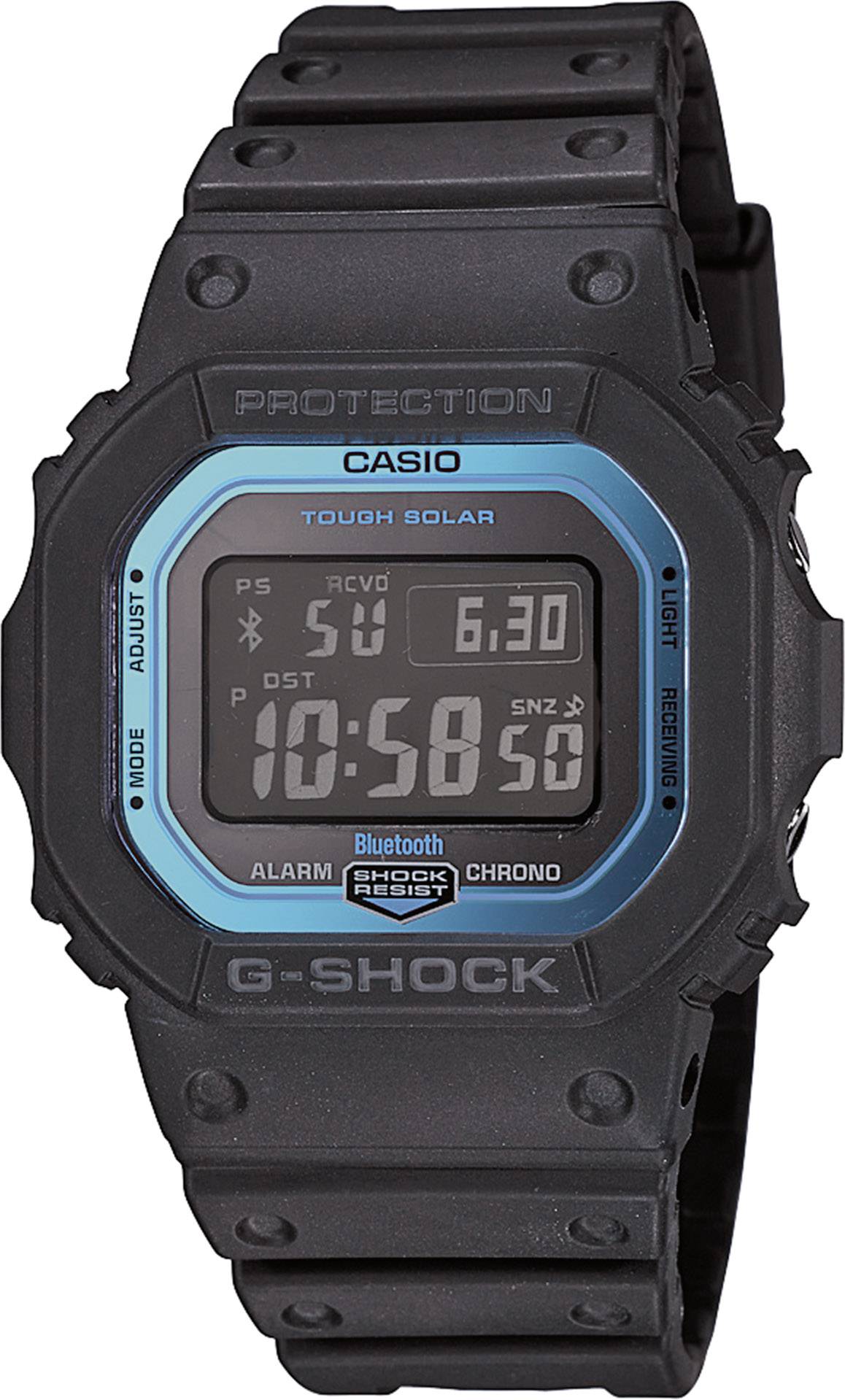 Casio Funk, Solar Armbanduhr GW-B5600-2ER (L x B x H) 13.4 x 42.8 x 48.9 mm Schwarz, Blau Gehäusematerial=Resin Material-0