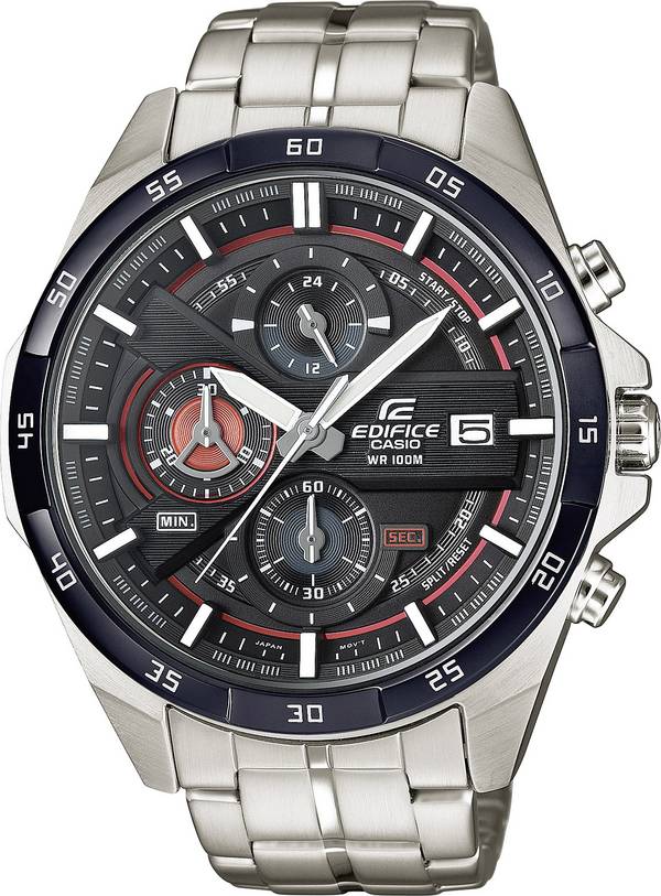 Casio Chronograph Armbanduhr EFR-556DB-1AVUEF (L x B x H) 53.5 x 48.7 x 12.6 mm Silber/Weiß Gehäusematerial=Edelstahl Material (Armband)=Edelstahl