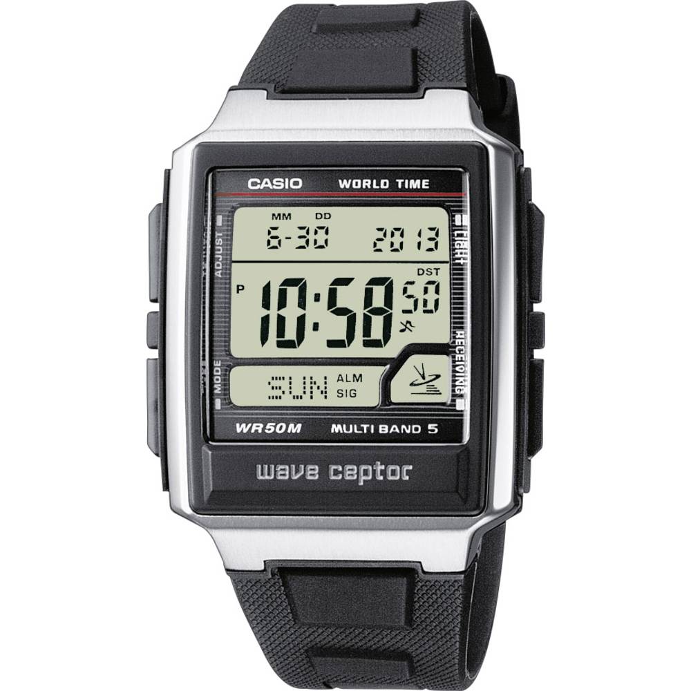 Casio Zendergestuurd Horloge WV-59E-1AVEG (l x b x h) 48.3 x 39 x 12.5 mm Zilver Materiaal (behuizin