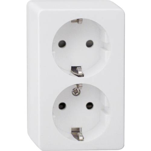 REV 2fach Komplett Steckdose Weiß 0510071777 1 St.