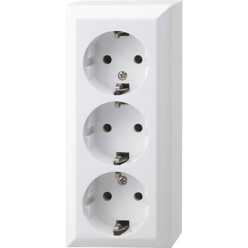 REV 3fach Komplett Steckdose Weiß 0510090777 1 St.