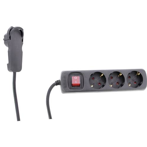 REV 0012326514 Steckdosenleiste mit Schalter 3fach Schwarz Schutzkontakt 1 St.