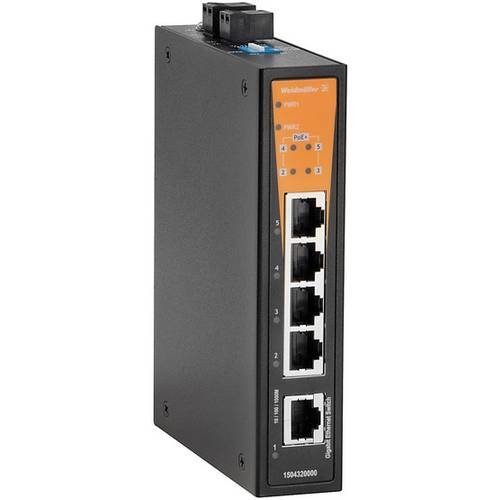 Weidmüller IE-SW-BL05T-1GT-4GTPOE Industrial Ethernet Switch 10 / 100 / 1000 MBit/s PoE-Funktion