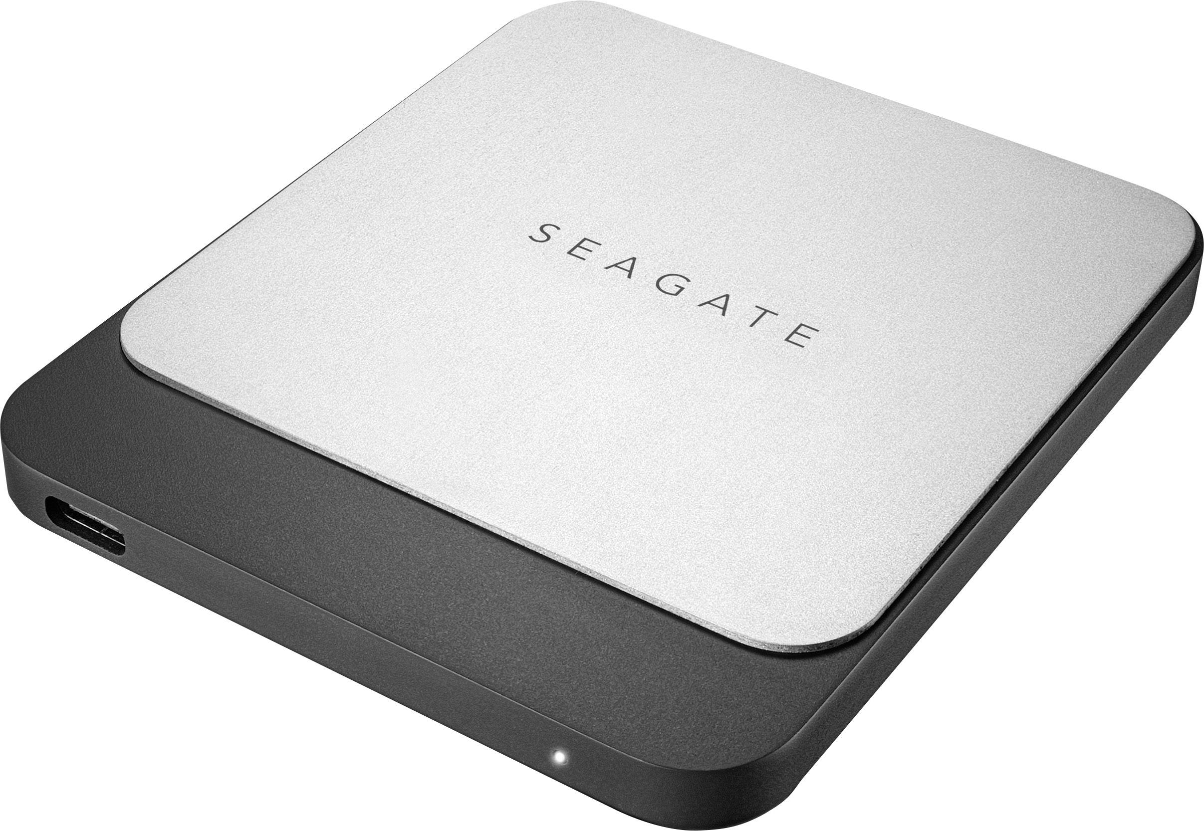 Seagate Fast Externe SSD Festplatte 250 GB Schwarz/Silber